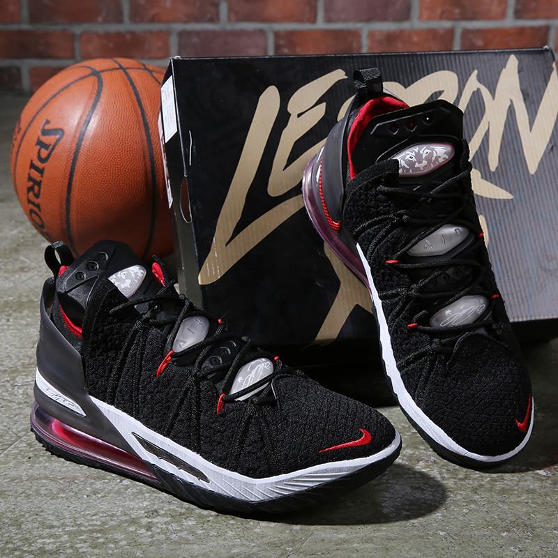 2020 Nike LeBron James 18 Black Red White Basketball Shoes